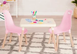 B. toys – Kid Century Modern: Table & Chair Set - Pink