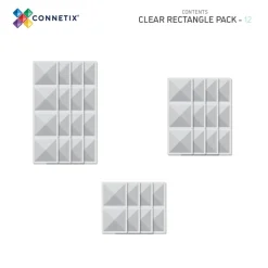 Connetix - Clear Rectangle 12 pc