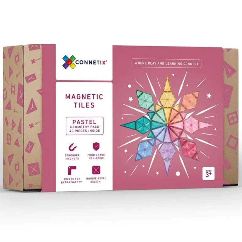 Connetix - Geometry Pack - Pastel - 40 Piece