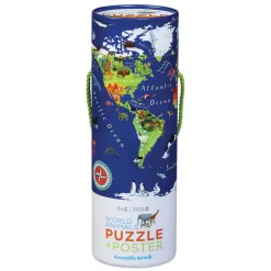 Crocodile Creek - Puzzle & Poster 200pcs - World Animals