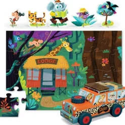 Crocodile Creek - Puzzle & Play Set 24pc - Safari