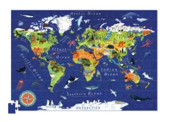 Crocodile Creek - Puzzle & Poster 200pcs - World Animals