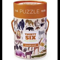 Crocodile Creek - Puzzle Canister 100pcs - Wild Animals