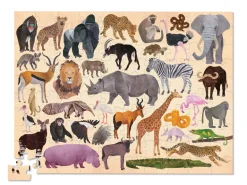 Crocodile Creek - Puzzle Canister 100pcs - Wild Animals