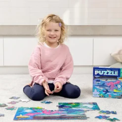 Crocodile Creek - Puzzle Foil 60pcs Shimmering Sharks