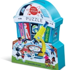 Crocodile Creek - Shaped Puzzle 48pcs - Day At The Museum Science