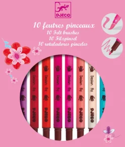 Djeco - 10 Felt Brushes Princess