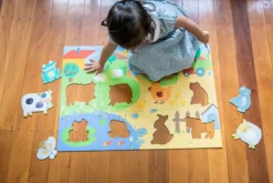 Djeco - Puzzle Giant 20pcs - Tactile Farm