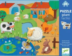 Djeco - Puzzle Giant 20pcs - Tactile Farm