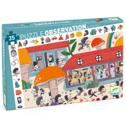 Djeco - Puzzle Observation 35pcs - Hedgehog School