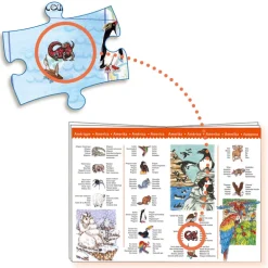 Djeco - Puzzle Observation 100pcs - World Animals