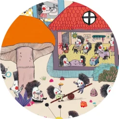 Djeco - Puzzle Observation 35pcs - Hedgehog School