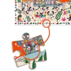 Djeco - Puzzle Observation 35pcs - Hedgehog School