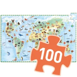 Djeco - Puzzle Observation 100pcs - World Animals