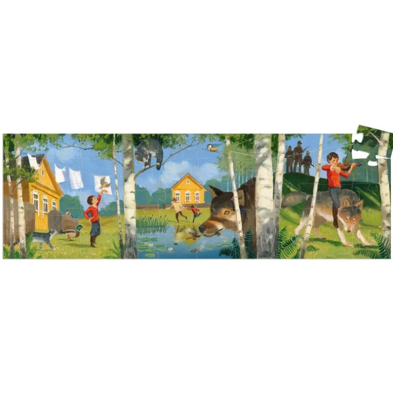 Djeco - Puzzle Silhouette 50pcs - Peter & The Wolf