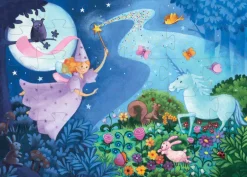 Djeco - Puzzle Silhouette 36pcs - Fairy And Unicorn