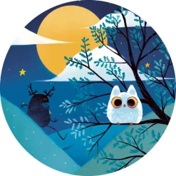 Djeco - Puzzle Silhouette 36pcs - Full Moon Knight