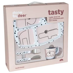 Done By Deer - Toddler Dinner Set Happy Dots - Powder