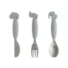 Done By Deer - YummyPlus Easy Grip Cutlery Set - Grey