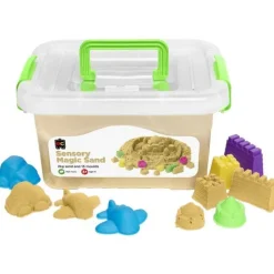 EC - Sensory Magic Sand With Moulds 2Kg Tub Natural