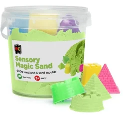 EC - Sensory Magic Sand With Moulds 600G Tub Green