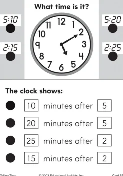 Educational Insights - Hot Dots - Telling Time Flash Cards