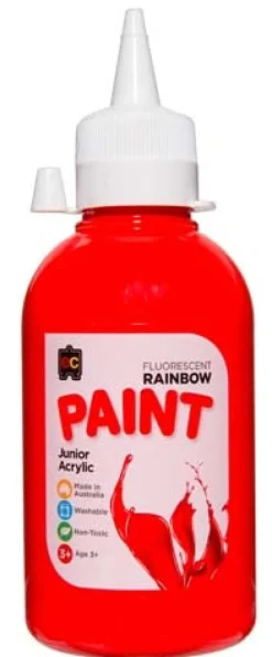 Edvantage - Fluorescent Paints 250ml - Scarlett