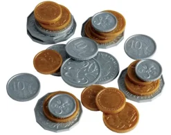 Edvantage - Plastic Play Coins in Storage Jar (318pcs)