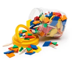 Edvantage - Plastic Solid Pattern Blocks Jar of 250