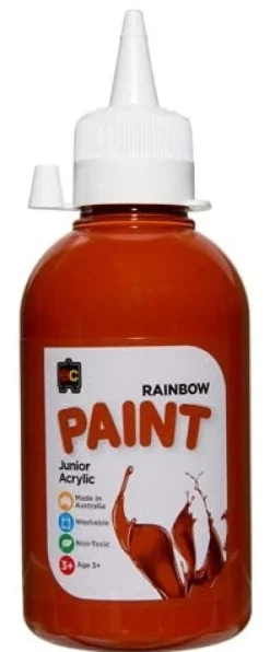 Edvantage - Rainbow Paints 250ml - Burnt Sienna