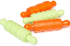 Edvantage - Rubber Pattern Rolling Pins - Set of 4