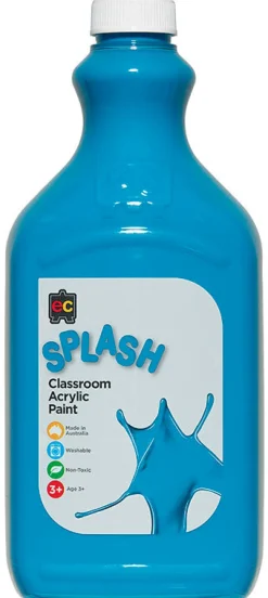 Edvantage - Splash Classroom Acrylic Paint 2Ltr - Sky Blue Colbalt