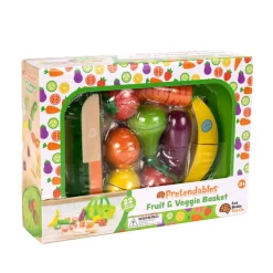 Fat Brain - Pretendables Fruit & Veggie Basket Set