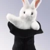 Folkmanis - Rabbit in Hat Puppet