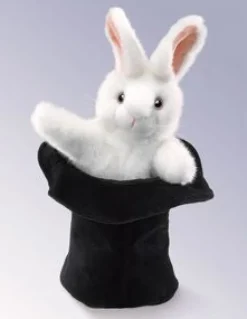 Folkmanis - Rabbit in Hat Puppet