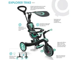 Globber - Explorer Trike 4 in 1 - Red
