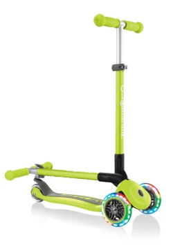 Globber - Primo Foldable with LIGHTS Scooter - Lime Green