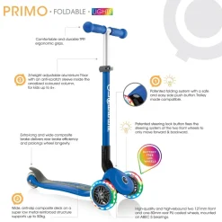 Globber - Primo Foldable with LIGHTS Scooter - Lime Green