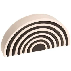 Grimms - Stacking Wooden Rainbow - Monochrome - Large