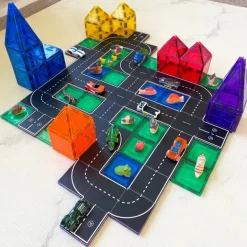 Learn & Grow - Magnetic Tile Toppers - Road (40 Piece)