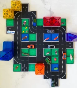 Learn & Grow - Magnetic Tile Toppers - Road (40 Piece)