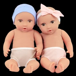 LullaBaby – Twin Baby Dolls & Sleep Sacks Set – Boy & Girl