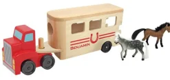 Melissa & Doug - Horse Carrier Wooden Vehicles Play Set