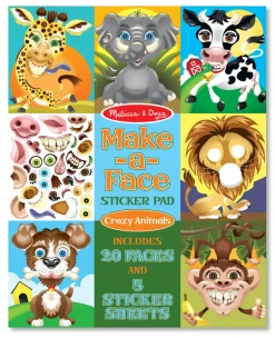 Melissa & Doug - Make - A - Face Crazy Animals Sticker Pad