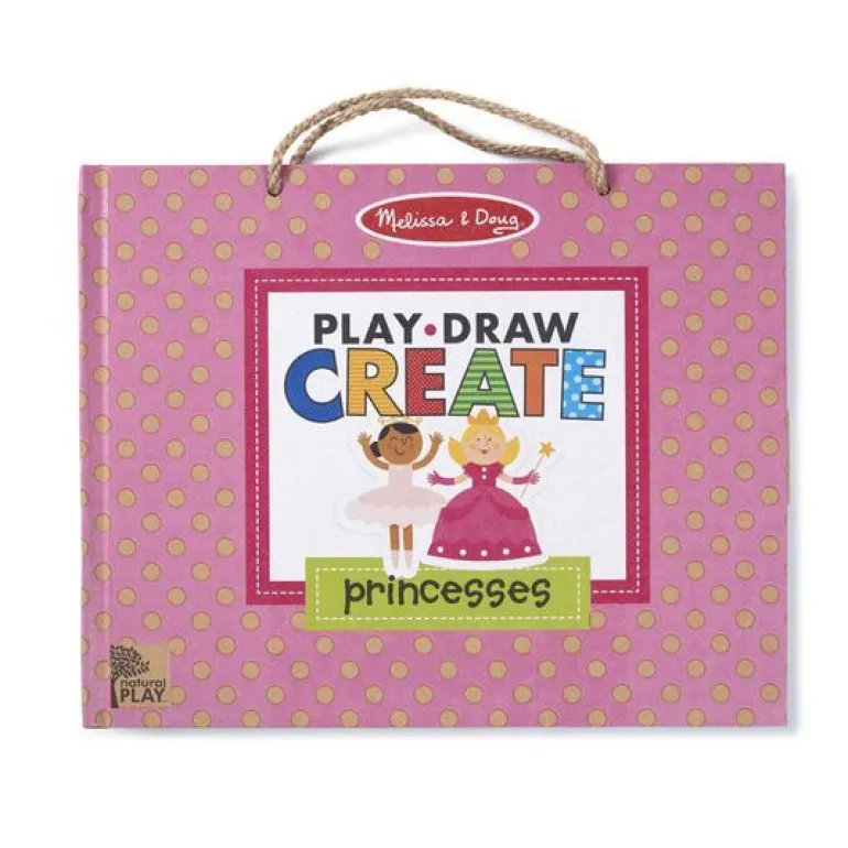Melissa & Doug - Play Draw Create Reusable Drawing & Magnet Kit Princesses