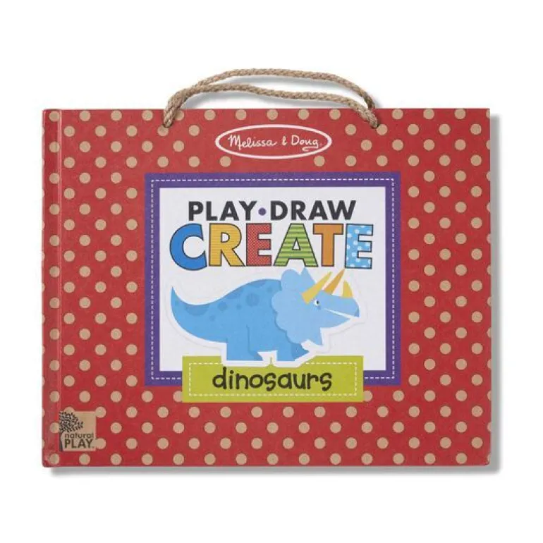 Melissa & Doug - Play Draw Create Reusable Drawing & Magnet Kit Dinosaurs
