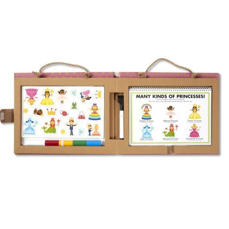 Melissa & Doug - Play Draw Create Reusable Drawing & Magnet Kit Princesses