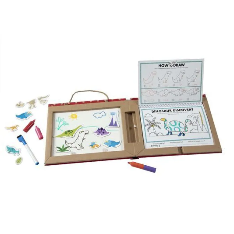 Melissa & Doug - Play Draw Create Reusable Drawing & Magnet Kit Dinosaurs