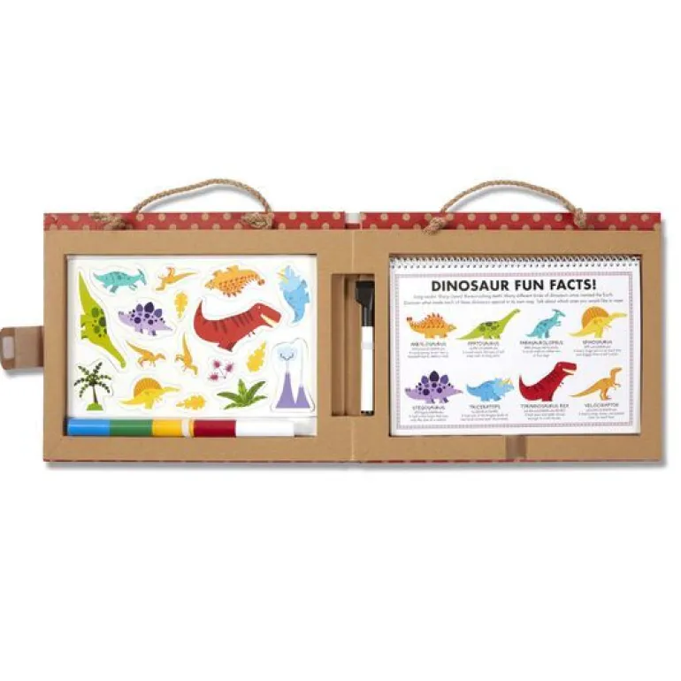 Melissa & Doug - Play Draw Create Reusable Drawing & Magnet Kit Dinosaurs