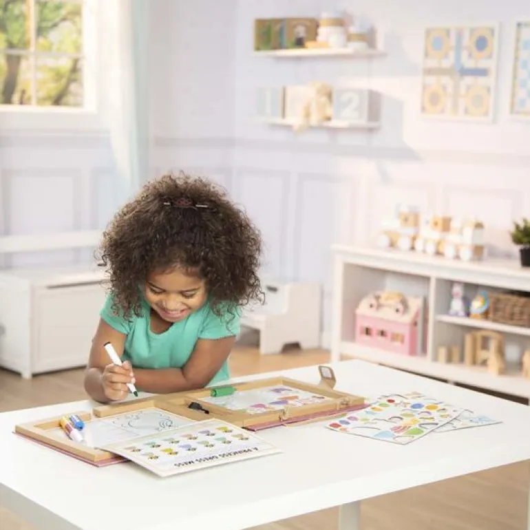 Melissa & Doug - Play Draw Create Reusable Drawing & Magnet Kit Princesses